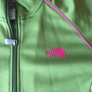 Women’s medium green North Face track jacket